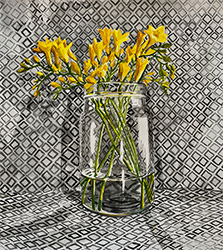 Freesias In A Jar