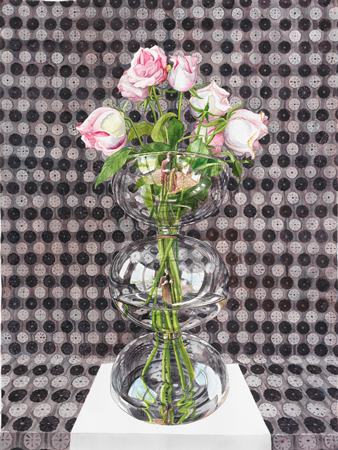 Interior with Old Roses