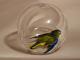 Parakeet in Glass