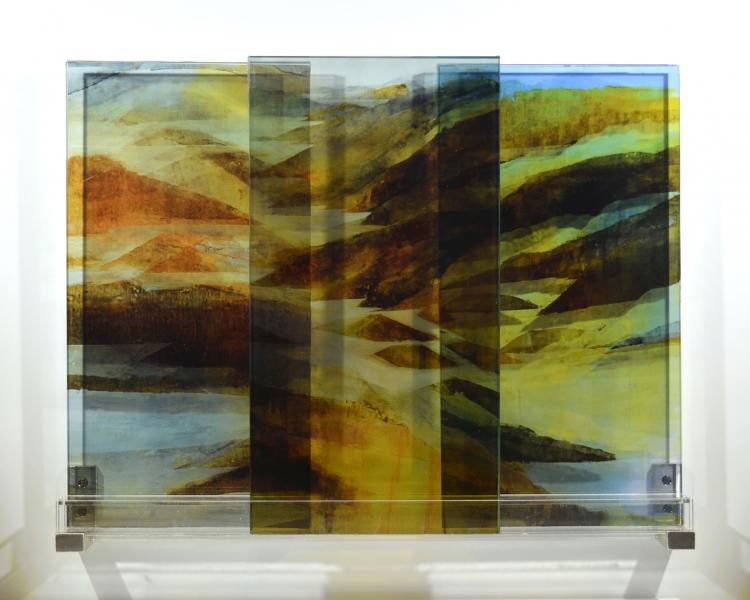 Glass Land Slide II (triptych)