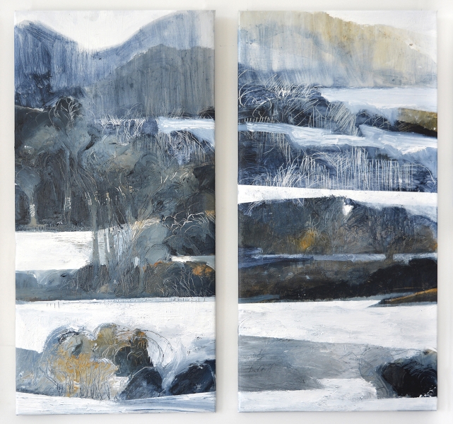 Rolling Blue Hills (diptych)